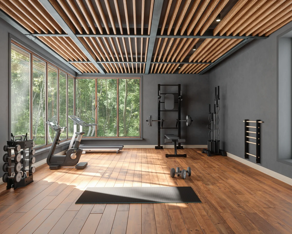 Home gym monitoring room